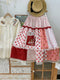 Cute Mori Kei Patchwork Skirt