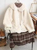 Doll Collar Fleece Coat