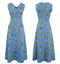 Floral Embroidered V Neck Vintage Dress