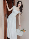 Fairy White Square Neck Dress