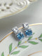 Super Shiny Blue CZ Diamonds Earrings