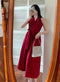 Halter Neck Red Vintage Dress