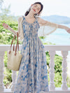 Romantic Floral Beach Dress 2 pcs Set