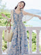 Romantic Floral Beach Dress 2 pcs Set