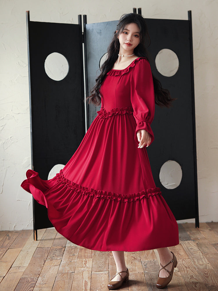 Red Vintage Dress– The Cottagecore