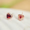 Victorian Red Heart Earrings/Ring