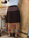 Linen Patchwork Skirt