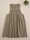Solid Color Overall Dress