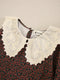 Lace Collar Loose Cotton Dress
