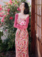 Pink Romantic Cardigan + Dress 2pcs Set