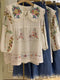 Cottagecore Floral Embroidered Shirt