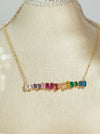 Colorful CZ Diamonds Necklace