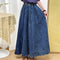 Big Hem Denim A Skirt