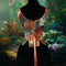 Vintage Painting Boned Lace Up Corset