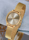 Golden Mesh Bracelet Watch