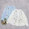 Spring Cotton Embroidered Blouse