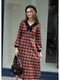 Vintage Academia V-neck Plaid Dress