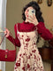 Vintage Faked 2pcs Long Sleeve Dress