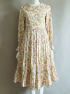 Vintage Irregular Collar Floral Dress