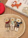 Cute Bear & Squirrel Brooches