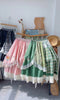 Lace Hem Patchwork Skirt