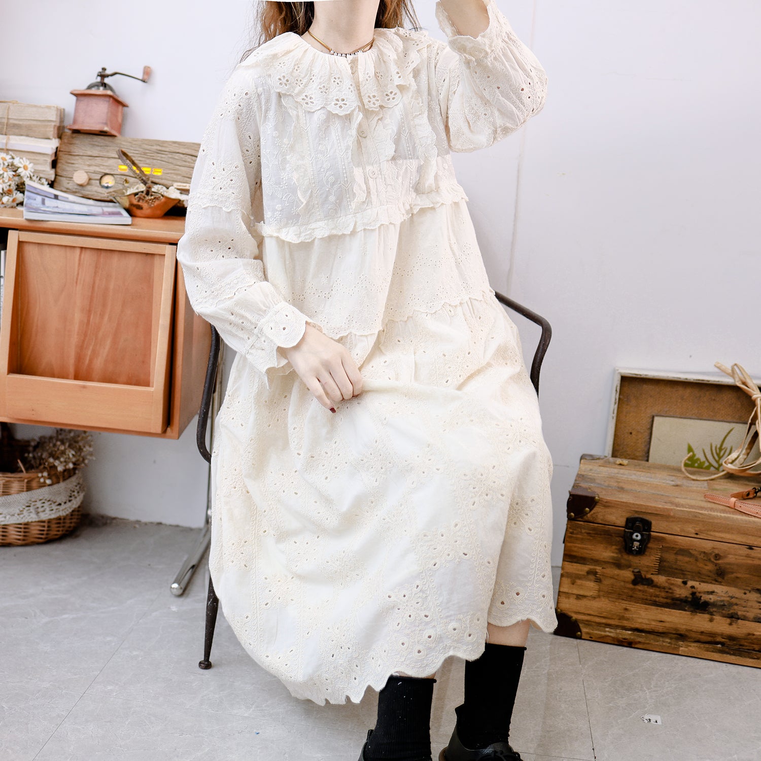 High Quality 100 Cotton Lace Dress The Cottagecore — free download