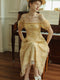 Off Shoulder Embroidered Tulle Dress