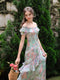 French Floral Ruffled Dress