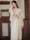 Fairy White Slip Dress + Tassel Hem Cardigan