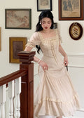 Royalcore Lace Trim Dress