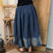 Embroidered Denim Skirt
