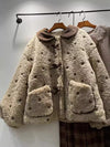 Super Cute Polka Dot Fleece Coat