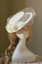 Elegant White Hat With Veil