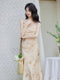 Satin Slip Dress + Cardigan 2Pcs Set