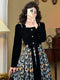 Vintage Butterfly Embroidery Long Sleeve Dress