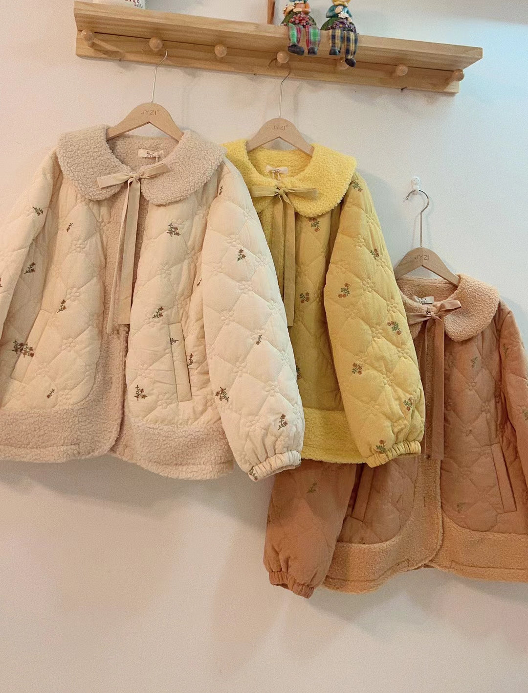 Cute Fleece Quilted Jacket The Cottagecore