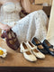 Vintage Block Heels Buckle Shoes