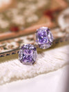 Purple CZ Diamonds Earrings