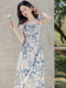 Romantic Floral Slip Dress + Knit Cardigan