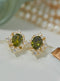 Rhombus Zircon Earrings