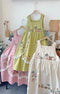 Cute Embroidered Cottages Overall Dress