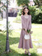 Lace Trim V Neck Mermaid Dress