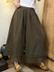 Lace Hem Wide Leg Crop Pants