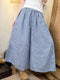 Linen Plaid Wide Leg Crop Pants