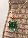 Christmas Tree CZ Diamond Necklace