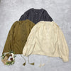 Drawstring Lace Loose Blouse
