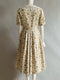 Lace Collar Vintage Floral Dress