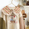 Cute Collar Embroidered Sweatshirt