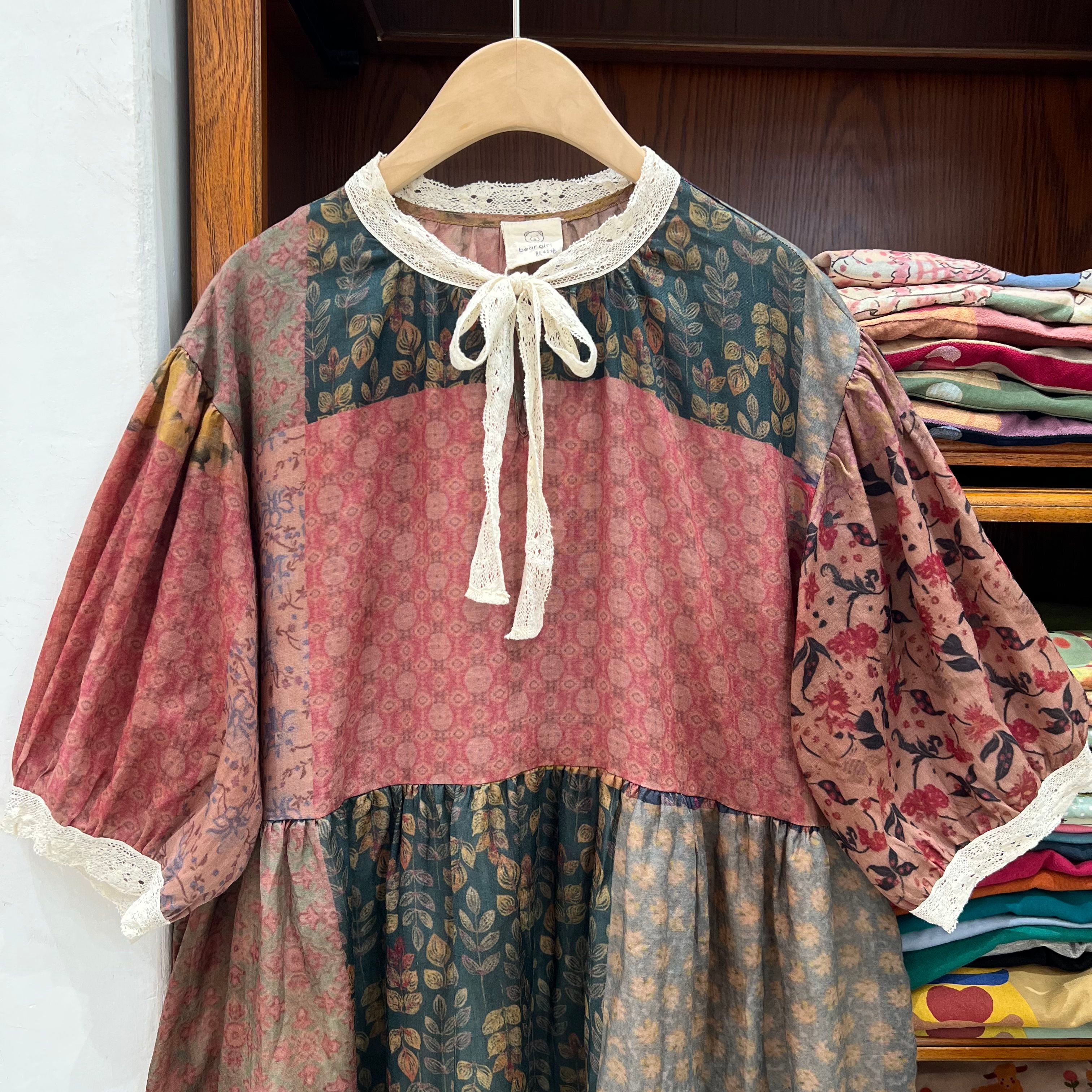 Farmcore Design Farmcore Linen Patchwork Dress– The Cottagecore