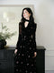 Romantic Floral Velvet Dress